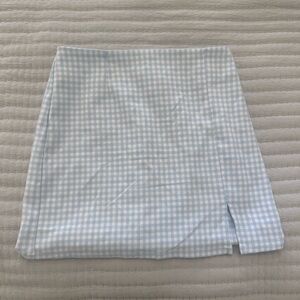 Blue Gingham Women's Skirt